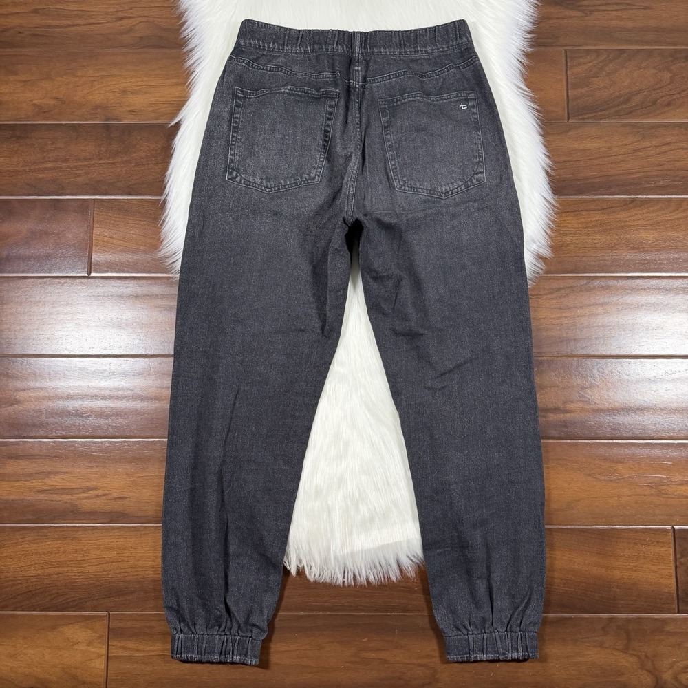 Rag & Bone Women's Size Medium Black Miramar Terry Sweatpant Jogger Pants Jeans - Picture 7 of 11